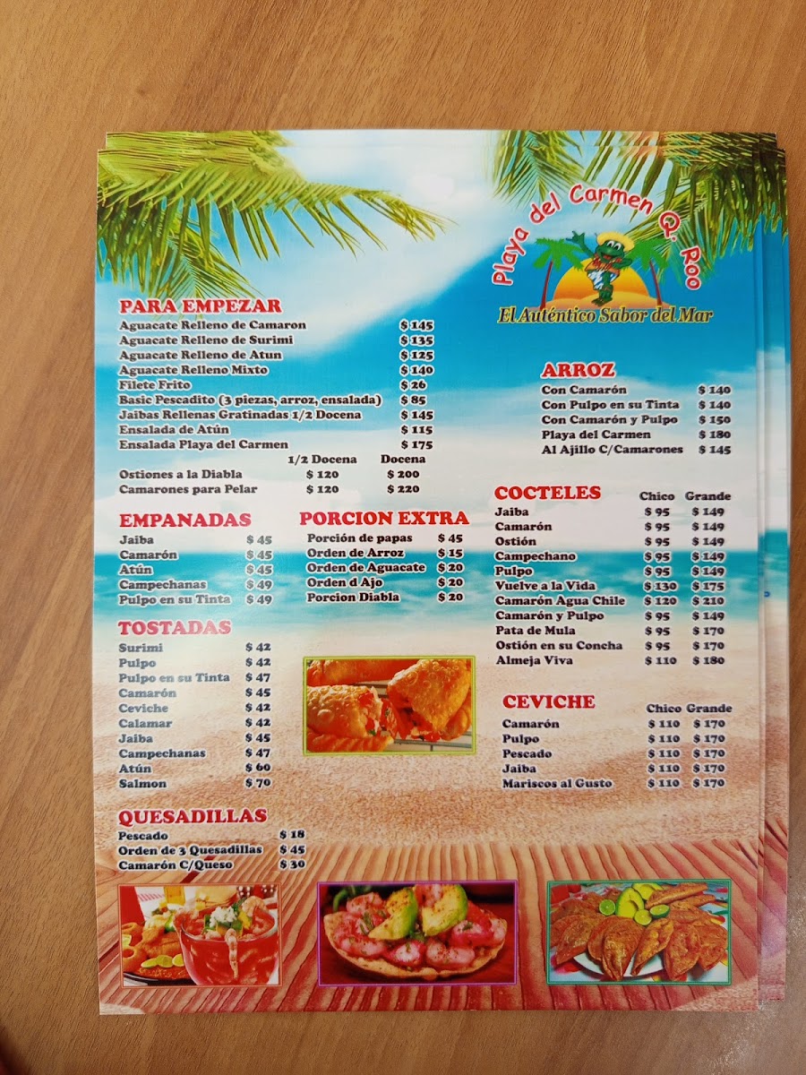 Playa del Carmen Q. Roo II Menu - Image 3